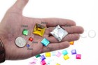 12mm Flat Back Square Acrylic Rhinestones 1 2  Plastic Costume Gem Craft 40 Pcs