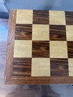 Hand Carved Chess Set -  Far East In Wooden Box   Board Resin Pieces Vintage