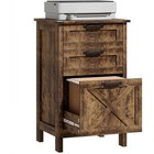 Small File Cabinet W  Drawers Office Storage Rustic Charm Printer Stand New