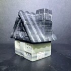 2lb 4  Natural Taiji Jade House Crystal Quartz Carving Gift