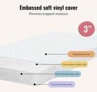 Dream On Me 3  Portable Crib Mattress White Vinyl Polyester Fiber Fits Crib