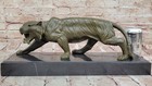 Bronze Tiger Sculpture Metal Animal Statue Figurine Wildlife Decor Home Art Nr