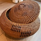 10 X 7  Washoe Degikup-shaped Covered Basket  Native American Indian antique