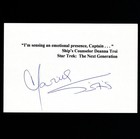 Star Trek Tng Autograph Marina Sirtis Signed Typed Quotation Card W  Coa Troi