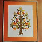 Dream Tree Vintage Crewel Embroidery Kit Mid Century Cottage Core Boho Owls Bird