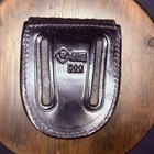 Aker 500 Handcuff Case  Leather Black Basket Weave Round