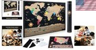 Deluxe Scratch World Map 17x24  Detailed  Laminated  Travel Decor Gift