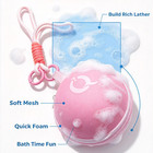 Portable Pink Bubble Foam Maker Body Wash Sponge Travel Gym Shower Accessory