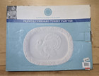 Martha Stewart Collection French Cupboard White Embossed Turkey Serving Platter