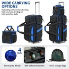 Ffogh 4 Ball Bowling Bag With Wheels  3 Roller Add-on Single Blue