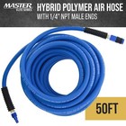 50-foot Hybrid Polymer Air Hose  1 4  Npt Ends  3 8  Id  Quick Coupler   Plug