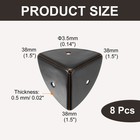 8pcs Metal Corner Protector 1 5 X 1 5 X 1 5 Inch Black