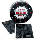 Suited - 3  Acrylic Dealer Texas Hold em Button