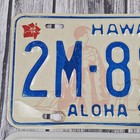 Vintage 1976   1983 Hawaii License Plates 2m-8857 Aug016 Aloha State Embossed