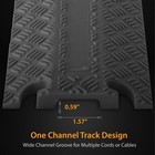 Pyle Cable Protector Cover Ramp - Cord wire Safety Concealment Track - Black