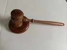 Wooden Gavel And Block Set For Lawyer Judge Auction Meetings