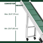 47 l Industrial Incline Conveyor Machine 7 87 w Cleated Pvc Belt Max 29 5 h Lift