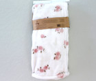Snug Pink White Floral Buttery Soft Plush Oversized Baby Blanket 30  X 40 