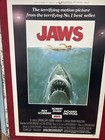 1975 Jaws One Sheet Full Size Movie Poster Vintage Professionally Framed  35x48