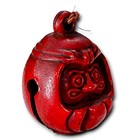 Japanese Temple Metal Bell Dorei Daruma God Shrine Lucky Fortune Ornament Jp D62