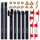 21pcs 1 2  12mm Shank Indexable Carbide Lathe Turning Insert Tool Holder Bit Set