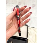 Unused Parker Duofold Mosaic Fountain Pen - Red  18k Gold Nib Rare Collector Set