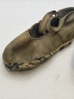Antique Victorian Child s Leather Mary Jane Button Strap Shoes Display Doll