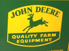 John Deers - Good Implements Sign -4 Legged Green Deere Kicking Hind Feet In Air