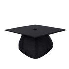 Unisex Adult Matte Graduation Cap With Tassel Year Charm Black