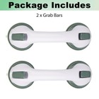 Shower Handle 2 Pack 12  Grab Bars Suction Grip Handicap Elderly Bathroom Safety