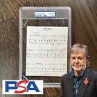 Paul Mccartney   Beatles    hey Jude  Song Note Sheet Signed   Psa dna  