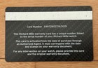 Richard Mille Activation Warranty Card