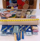 Huge Lot Vtg Latch Hook Yarn Tools Canvas 15 Bucilla Over 100 Shillcraft   More