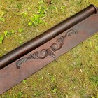 Antique Mahogany Fireplace Mantle Architectural Door Panel Carved Leafs