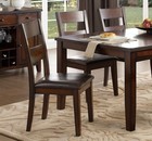 Cherry Finish Classic 5pc Dining Set Wooden Table Draw Leaf And 4 Side Chairs