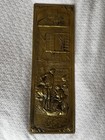 Vintage Embossed Brass Wall Plaque  Made In England- Features A Colonial Or 18th