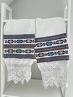 Antique Ukrainian Embroidered Towel   Early 20th Century Bukovyna Ritual Textile