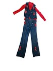 Ultra Rare 1970   s Levi   s Strawberries Fresh Produce Jeans Vest Carrot Tags
