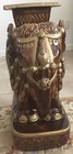 1970s Vintage Antique Ceramic Vietnamese Brown Elephant Drink Stand Local Pickup