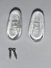 2 Pairs Replacement Screw-in 13mm Nose Pads For Eyeglasses Sunglasses W  Screws