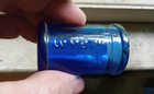 Wyeth Poison Bold Emb Cobalt Blue 100 Year Old Cylinder Poison Bottle