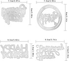 4 Set Die Cuts  Happy Birthday   Card Making Die Stencils For Scrapbooking