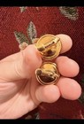 1980s-90s Vintage Signed Napier Pearl Button Patented-style  Earrings