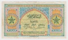 Morocco 100 Francs 1943 P27 Solid Vf French Rule Large Bab El Mahrouk Gate Fes