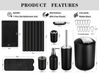 Black Bathroom Accessories Set  23pcs Bath Accessory Sets Complete With Batht   