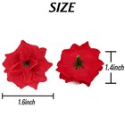 55 Pcs 1 2 Inch Red Roses Buds Artificial Flowers Bulk Small Silk Fake Heads