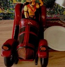 Large Wooden Model Of British Midgit Car With Female Driver