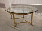 La Barge Style Hollywood Regency Brass Coffee Table W  Hooves  base Only 