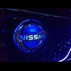 Nissan Blue Led Emblem Grill Garnish Radiator Badge Car Accessory Used