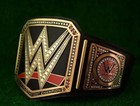 World Heavyweight Championship Replica Title Belt Black 4mm Brass Adult Size